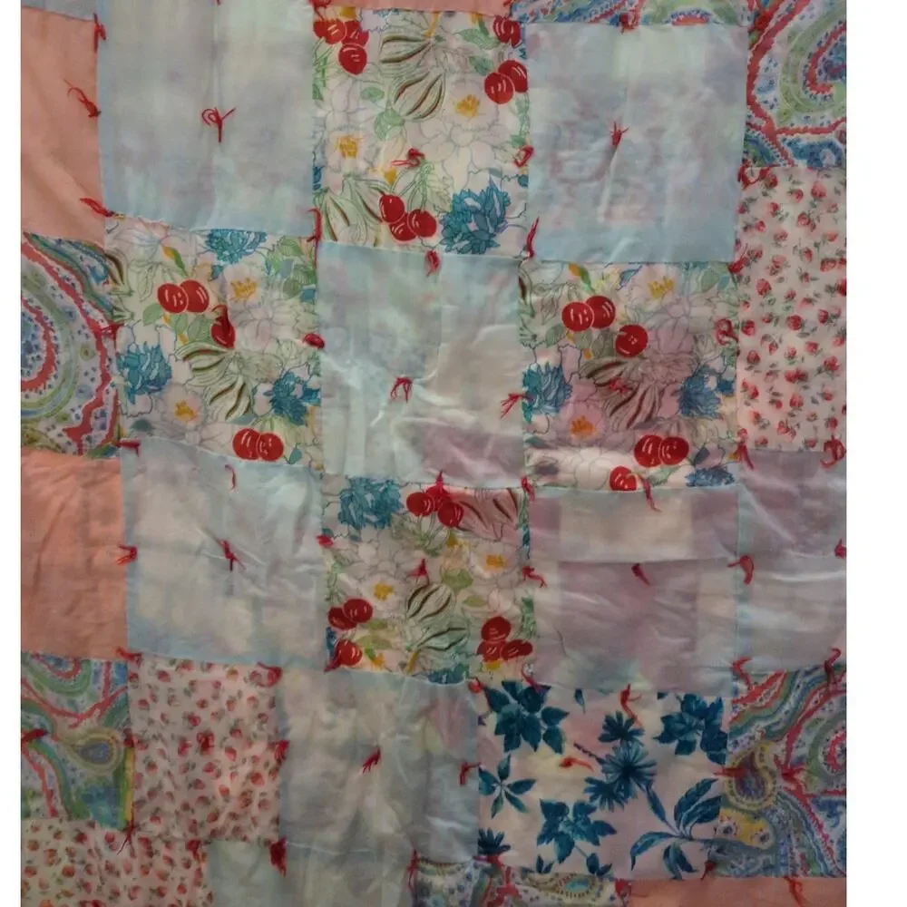 Handmade Cabin Quilt 1960s Patchwork 78